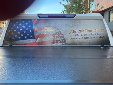 2nd Amendment - American Flag Back Window Decal